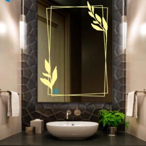LED Mirrors – Rectangular Leaf Design LED Mirror