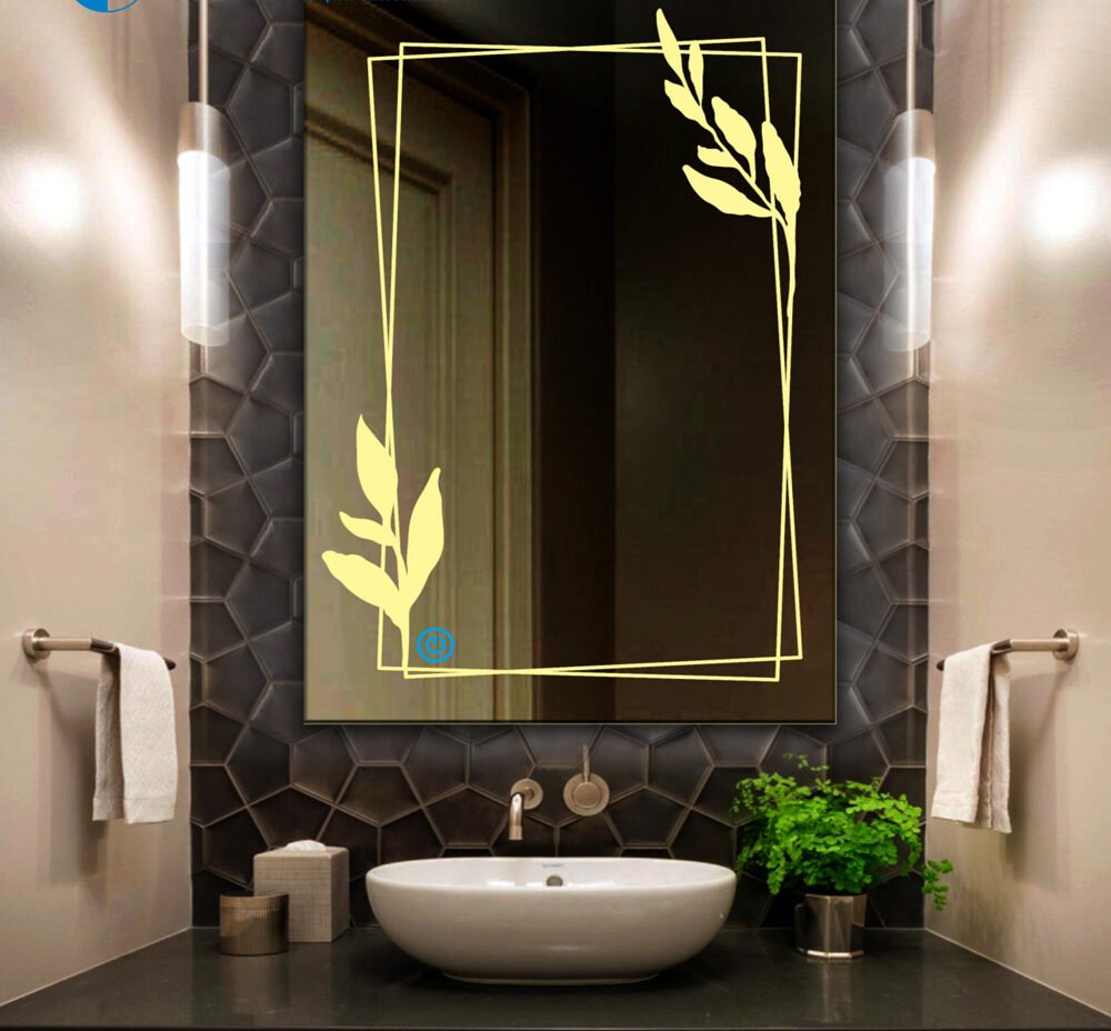 LED Mirrors – Rectangular Leaf Design LED Mirror