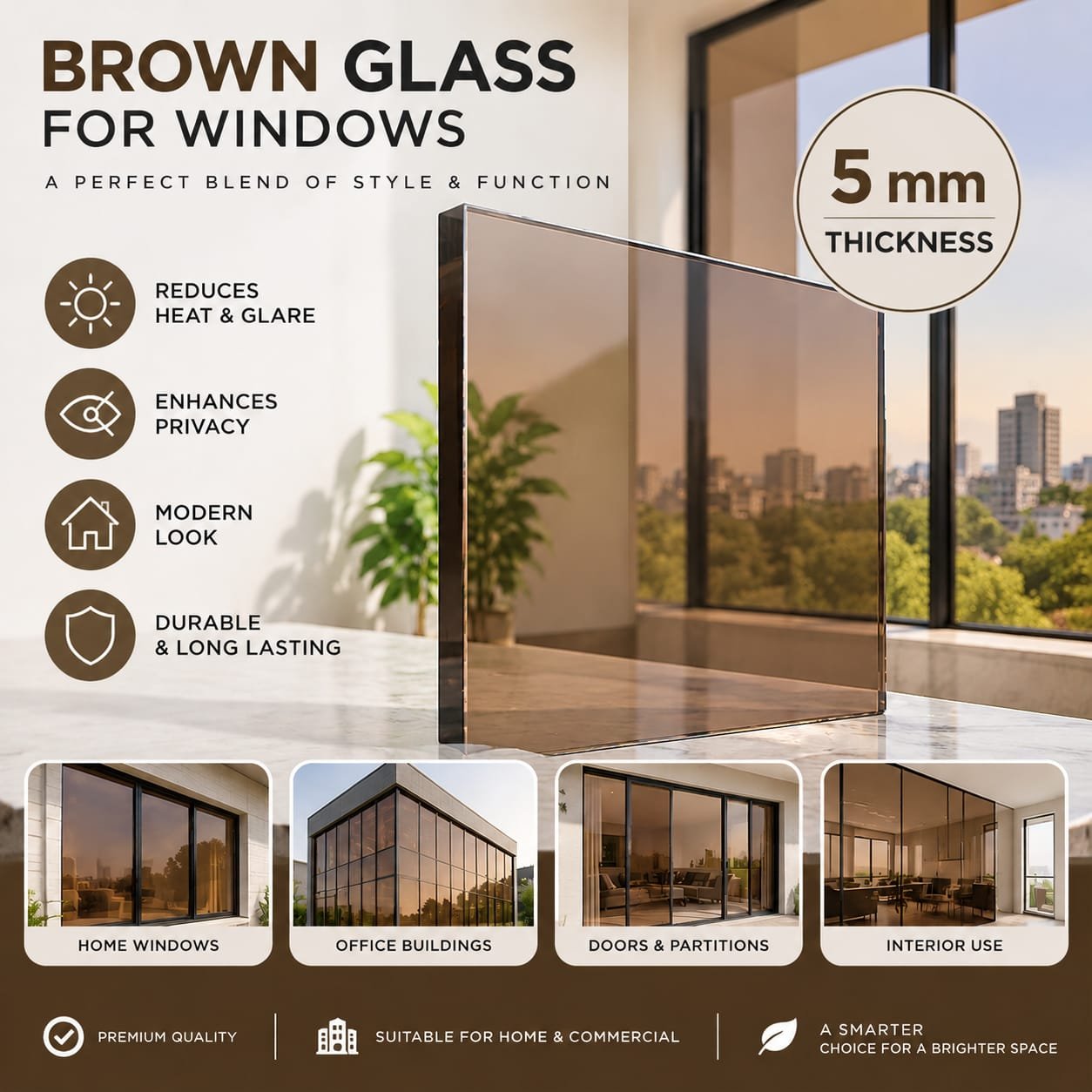 Brown Glass for Windows
