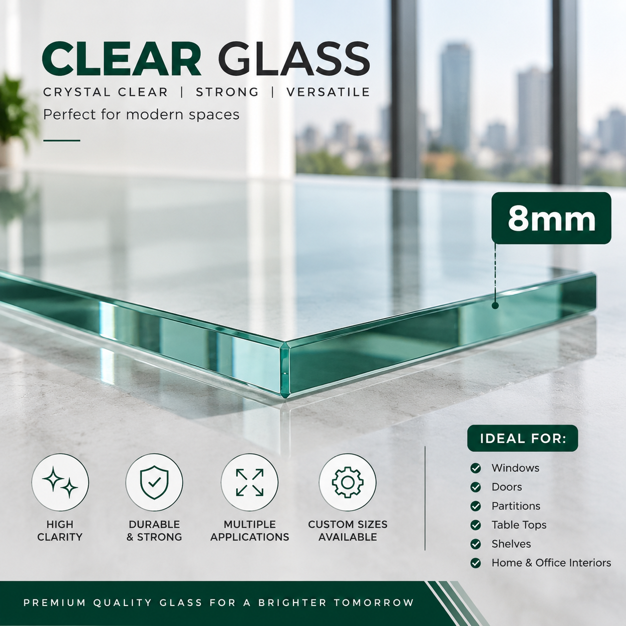 8mm Clear Glass in Karachi Pakistan